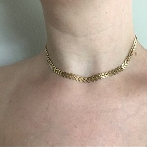 Miranda Frye gold choker necklace
